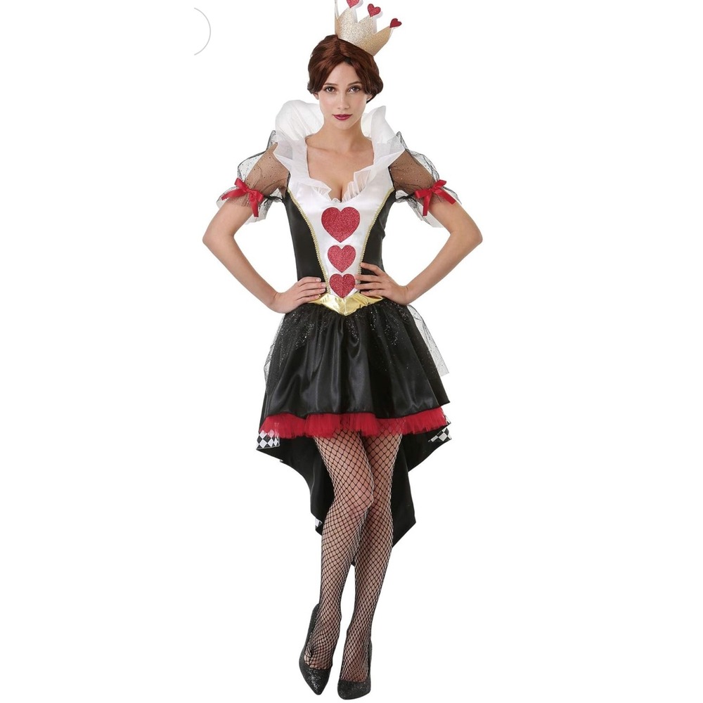 Queen of Hearts Halloween Costume Women's Adult Dress Up Medium‎ Headpiece